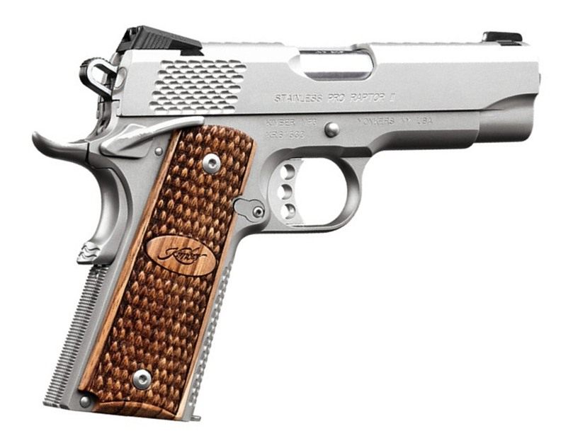 Kimber Mfg.,3200195 Stainless Pro Raptor II 45ACP 8+1 4in Steel Slide Satin