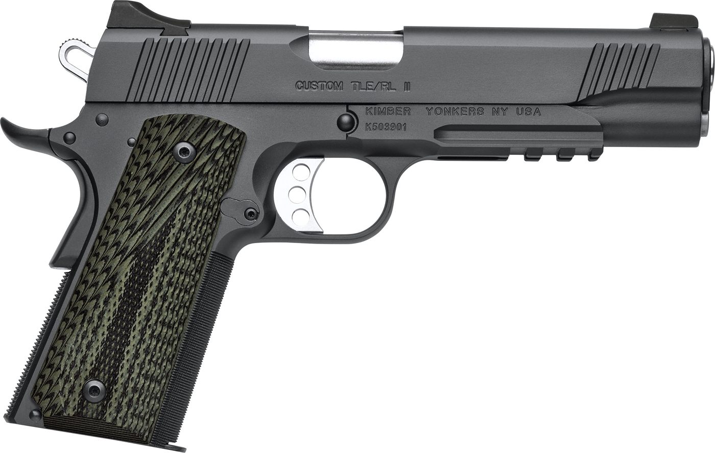 Kimber Mfg, 3200336 TLE II 45 ACP 7+1 5in Stainless Match Grade Barrel, Mat