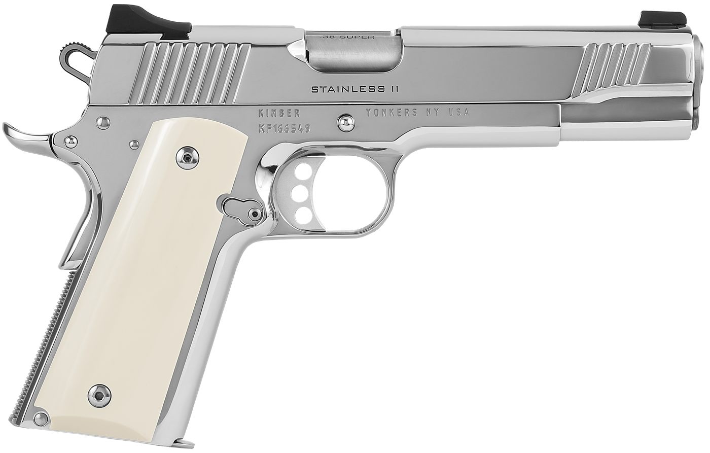 Kimber Mfg.,3200397 High Polished 38 Super 9+1 5in Front Serrations Stainle view 2