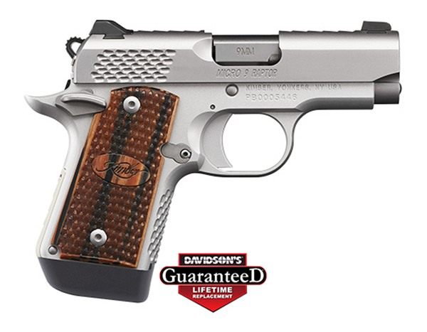 Kimber Mfg.,3300109 Micro 9 Stainless Raptor 9mm 6+1 3.15in Steel Slide Kim view 2