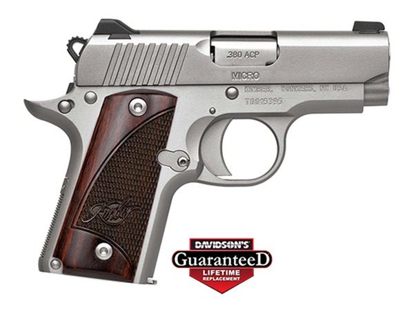 Kimber America Mfg.,3300207 Micro Stainless Rosewood NS 380 ACP 7+1 2.75in view 2