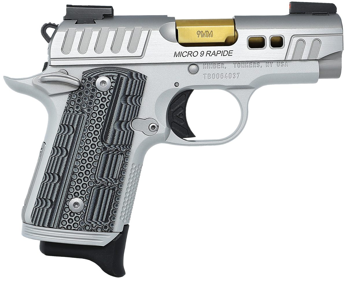 Kimber Mfg.,3300230 Micro 9 Rapide Dawn 9mm 7+1 3.15in Brushed Stainless/Si view 2