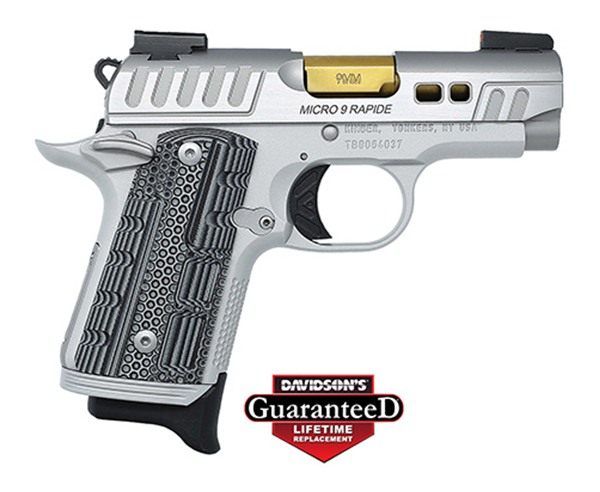 Kimber Mfg.,3300230 Micro 9 Rapide Dawn 9mm 7+1 3.15in Brushed Stainless/Si view 3