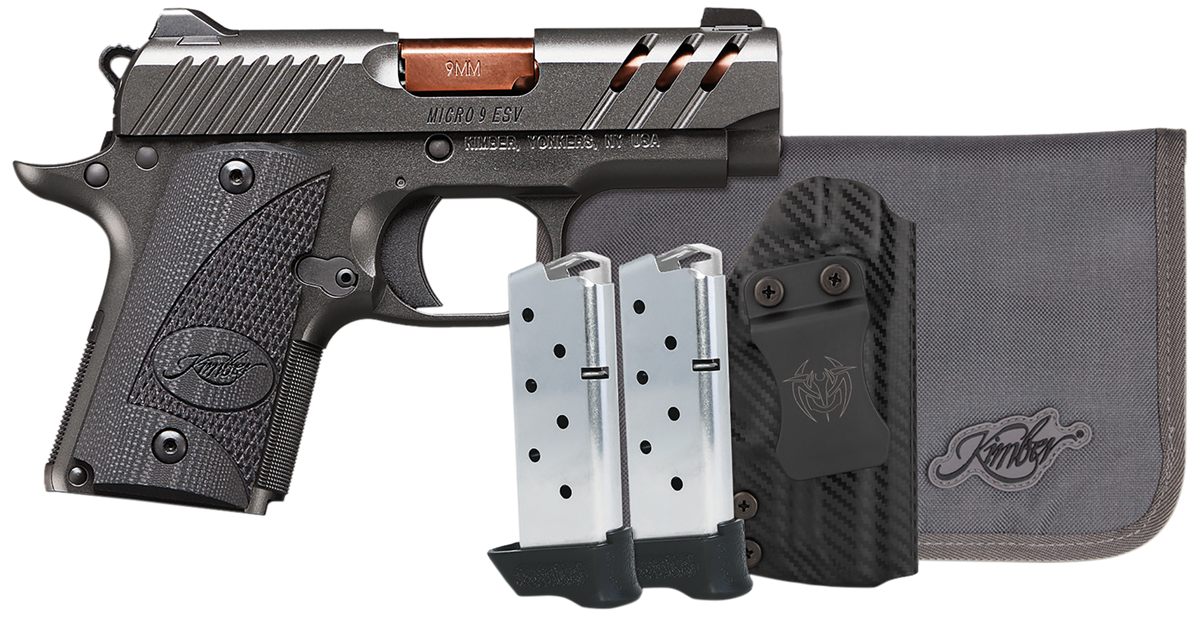 Kimber Mfg, 3300254 Micro 9 Bundle 7+1 3.15in Rose Copper TiN Match Grade B