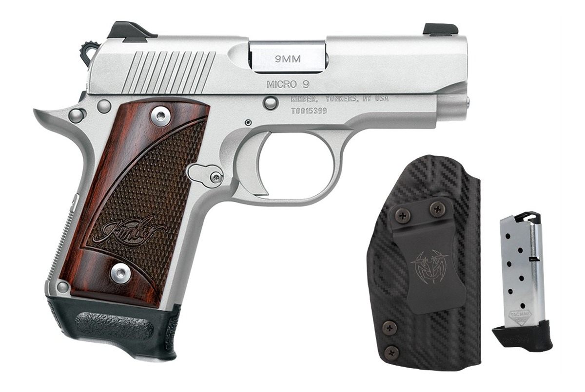 Kimber Micro 9 Stainless Rosewood Rtc-k Bundle Pistol Holster, 2-7rd Mags view 2
