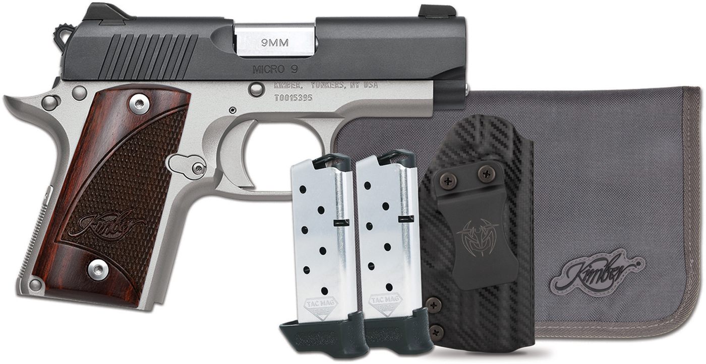 KIMBER MICRO 9 TWO TONE ROSEWOOD RTC-K BUNDLE PISTOL HOLSTER, 2-7RD MAGS view 2