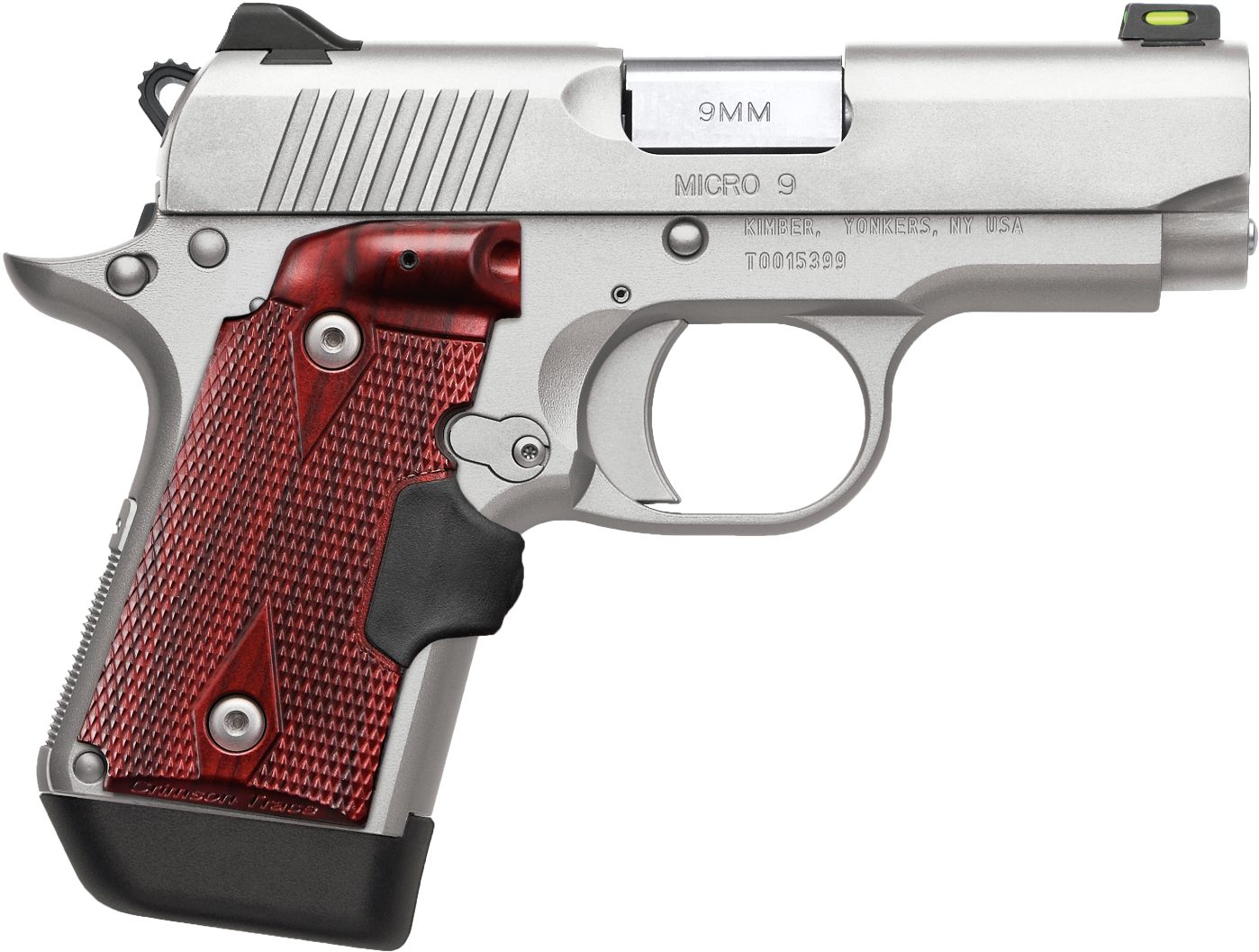 Kimber Mfg.,3700482 Micro 9 Stainless Steel 9mm 7+1 3.15in Satin Silver Sli view 2