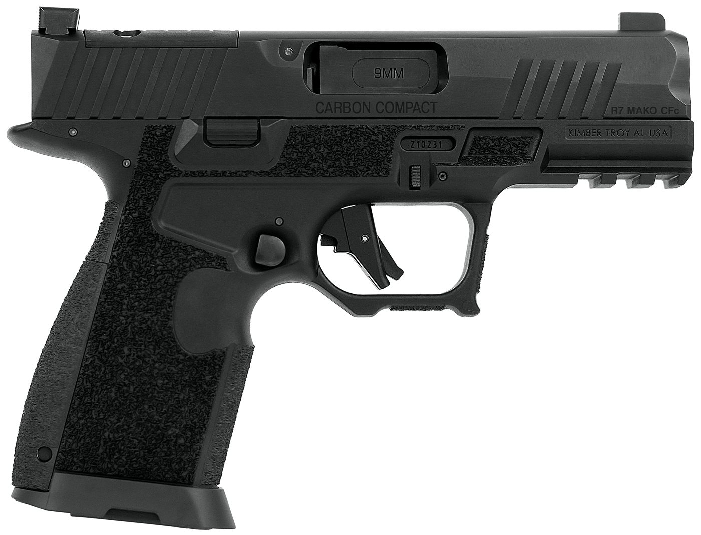 Kimber Mfg.,3800016 R7 Mako Carbon Compact OR 9mm 15+1 3.92in FNC Stainless