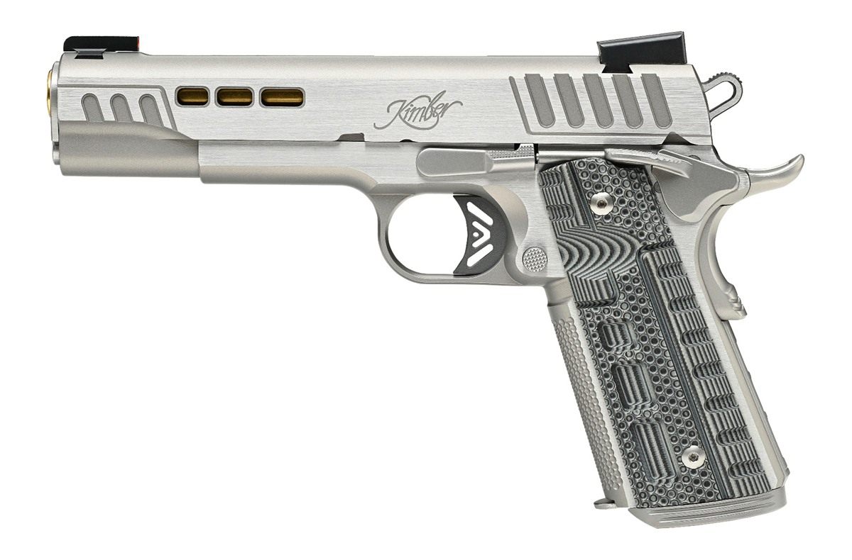 Kimber Mfg.,3000420CA Rapide Dawn (CA) (MA) 9mm 9+1 5in KimPro Silver Front view 2