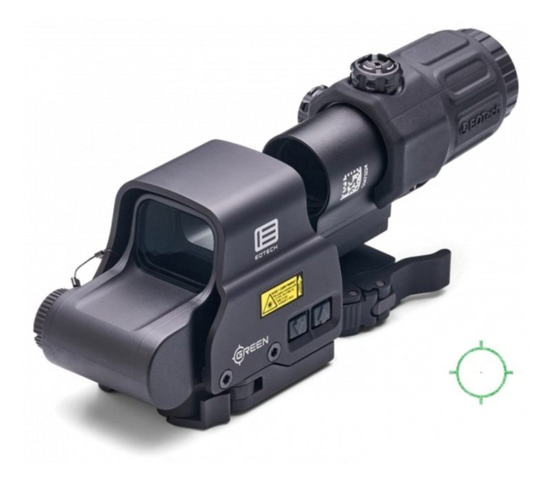 Eotech L 3 HHSGRN Green Express G33 Magnifier Matte Black 1x/3x 1.20in x 0. view 2
