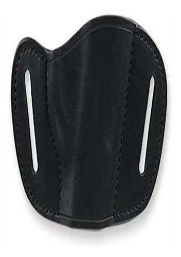 Bulldog Cases Black Molded Leather Belt Slide Holster (Medium) view 2