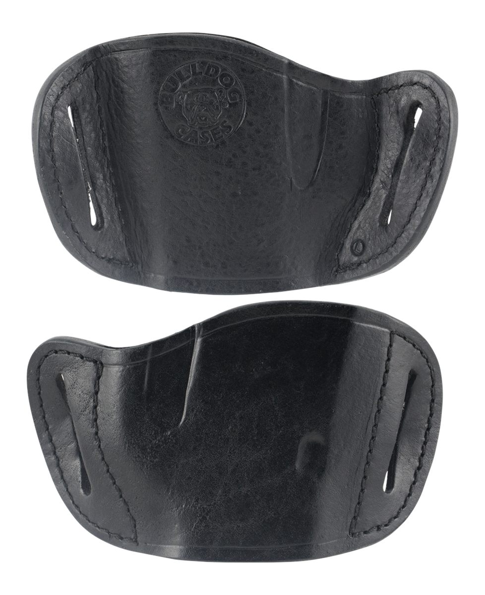 Bulldog Cases Black Molded Leather Belt Slide Holster (Large)