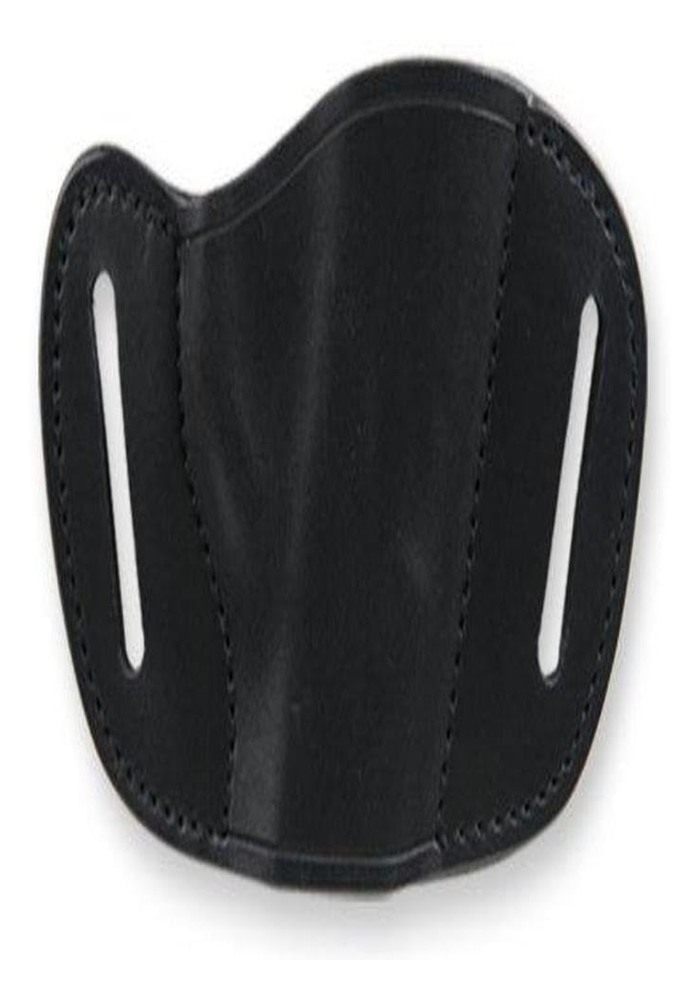 Bulldog Cases Black Molded Leather Belt Slide Holster (Large) view 2