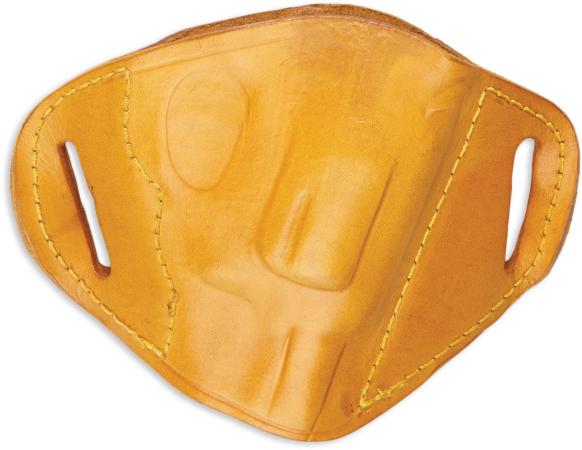 Bulldog Cases Tan Molded Leather Belt Slide Holster (Medium) view 2