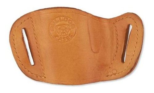 Bulldog Cases Tan Molded Leather Belt Slide Holster (Large) view 4