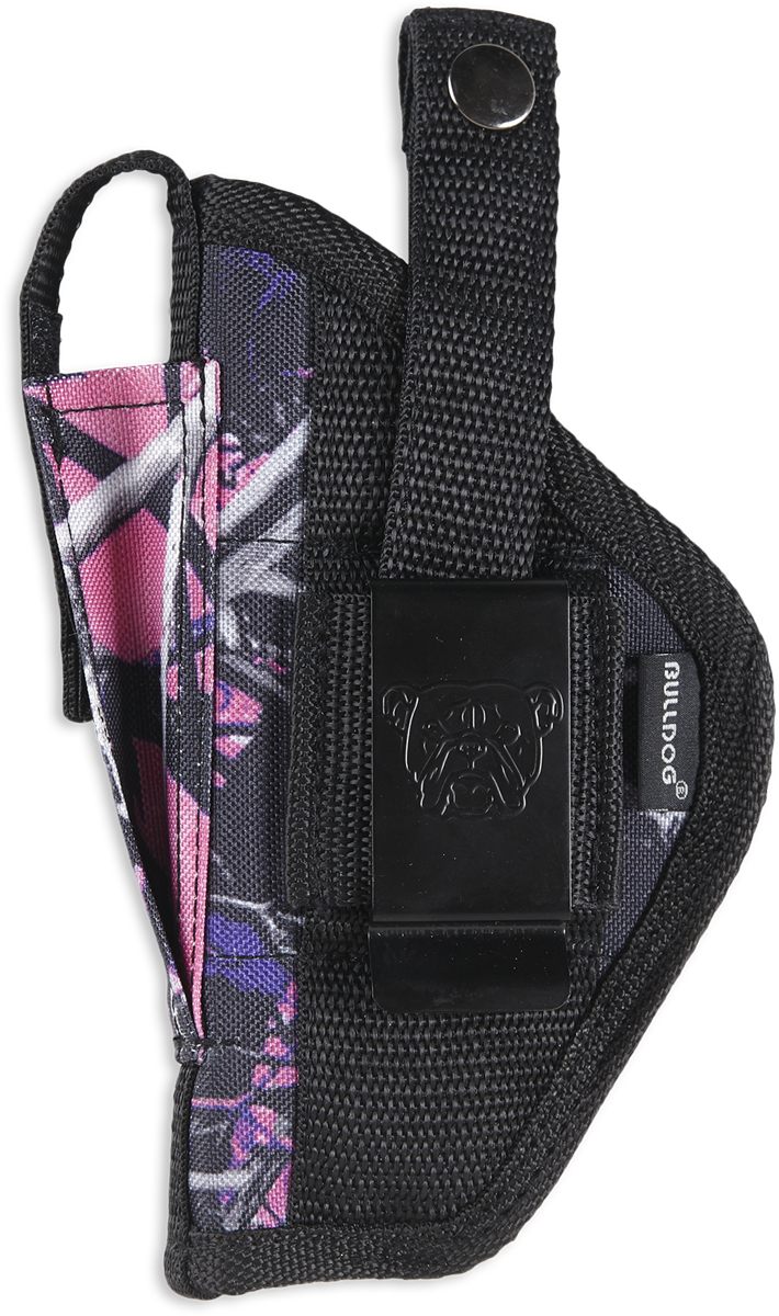 Bulldog Cases Extreme Muddy Girl Camo Belt and Clip Ambi Holster Fits Mini