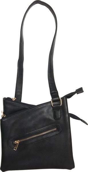 Bulldog Cases BDP030 Cross Body Purse w/Holster Black Leather for Small Aut view 2