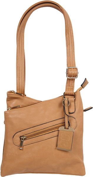 Bulldog Cases Cross Body Style Purse with Holster, Tan, Medium view 3