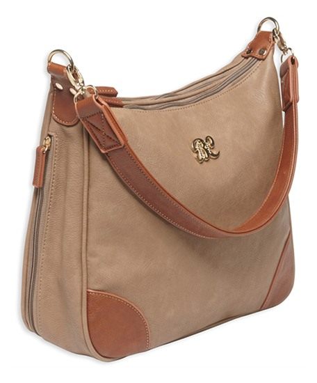 Bulldog Cases Hobo Style Purse with Holster, Taupe Tan Trim, Large view 2