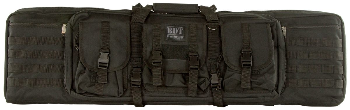 Bulldog Cases BDT4043B Tactical Single Black Nylon, 3 Accessory Pockets, De