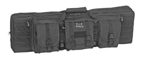 Bulldog Cases BDT4043B Tactical Single Black Nylon, 3 Accessory Pockets, De view 3