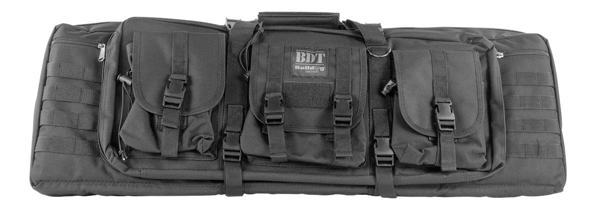 Bulldog Case BDT6037B Tactical Double Black Nylon 2 Rifles