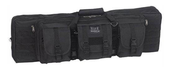 Bulldog Case BDT6037B Tactical Double Black Nylon 2 Rifles view 2