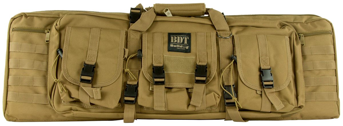 Bulldog Cases BDT6037T Tactical Double 37in Tan Nylon, 3 Accessory Pockets