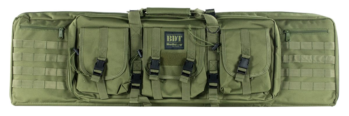Bulldog Cases BDT6037G Tactical Double 37in Green Nylon, 3 Accessory Pocket