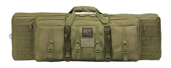 Bulldog Cases BDT6037G Tactical Double 37in Green Nylon, 3 Accessory Pocket view 2