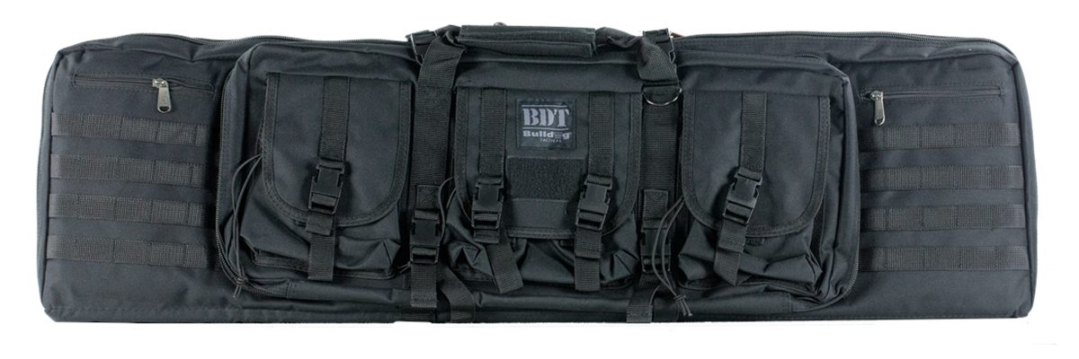 Bulldog Case BDT6043B Tactical Double 43in Black Nylon, 3 Accessory Pockets