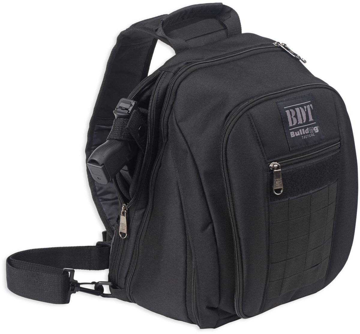 Bulldog Cases Small Sling Pack Black, 14in H x 10in W x 7in D