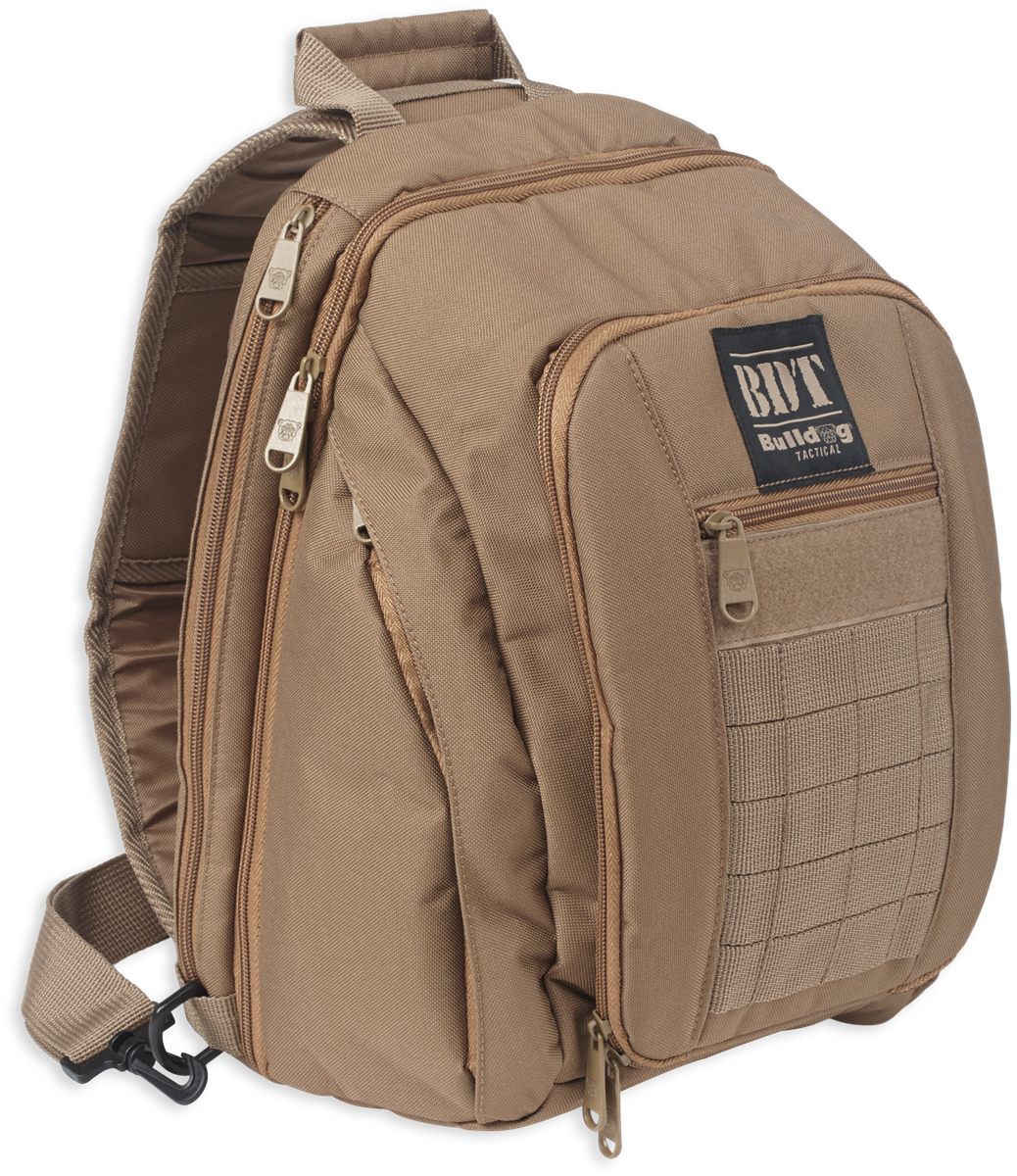 Bulldog Cases Small Sling Pack Tan, 14in H x 10in W x 7in D