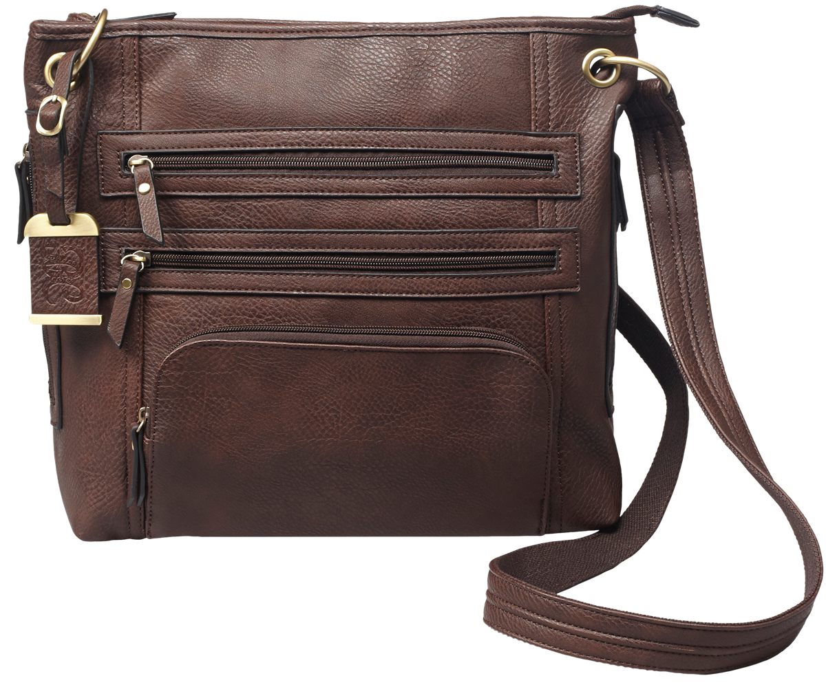 Bulldog Cases BDP-039 Large Cross Body Style Purse with Holster Chocolate B