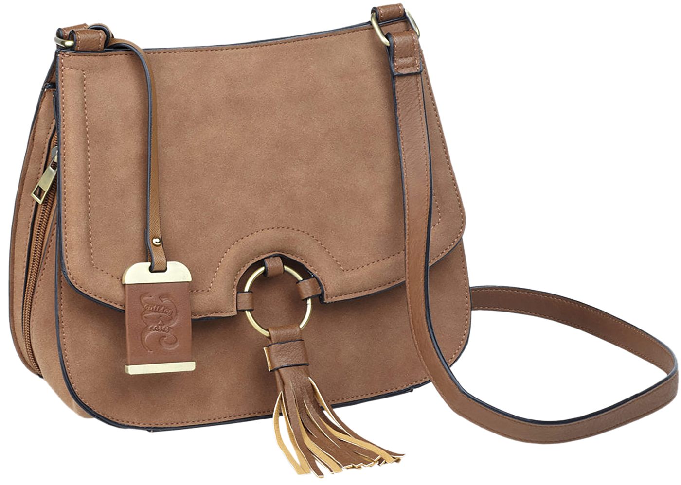 Bulldog Cases Concealed Carry Purse with Holster Cross Body Style- Camel Su