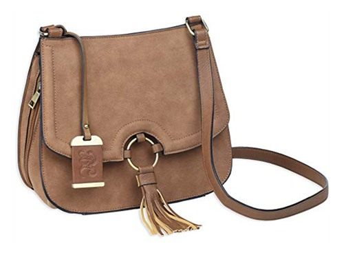 Bulldog Cases Concealed Carry Purse with Holster Cross Body Style- Camel Su view 2