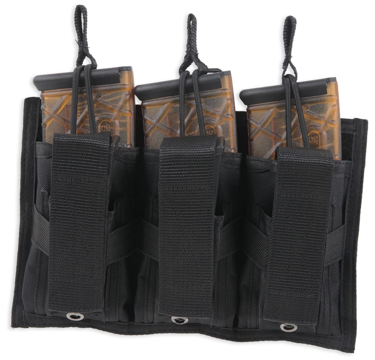 Bulldog Cases BDT-62 Tri-Double Molle mag Pouch Black (Holds 3 MSR + Pistol