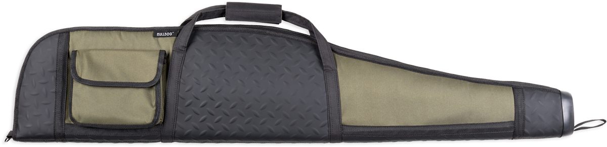 Bulldog BD310 Armor Rifle Case 48in Black with Green Panels Water-Resistant