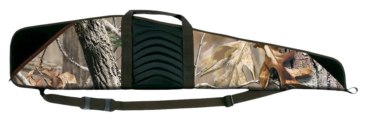 Bulldog Case Pinnacle Rifle - 48in RealTree Camo w/Brown Trim Black Leather