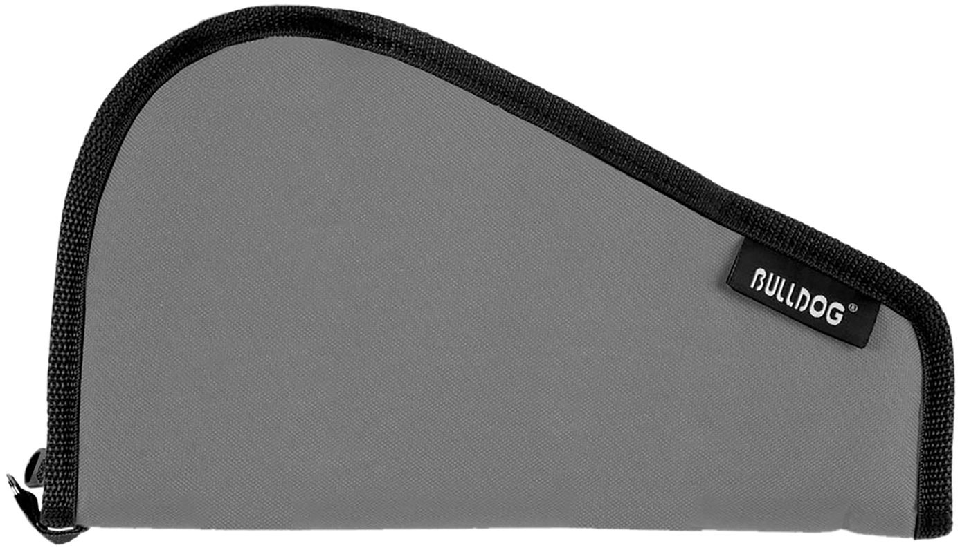 Bulldog Cases BD612 Pistol Rug Large Black/Gray Nylon Holds Handgun
