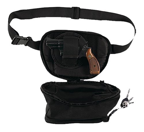 Bulldog Cases Black Fanny Pack with Trim (Medium) view 2