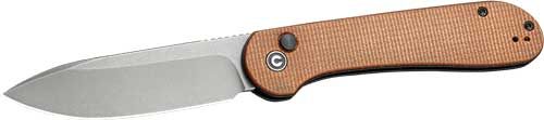 Civivi Knife Elementum 3.47in Brown Micarta/Gray Stonewashed
