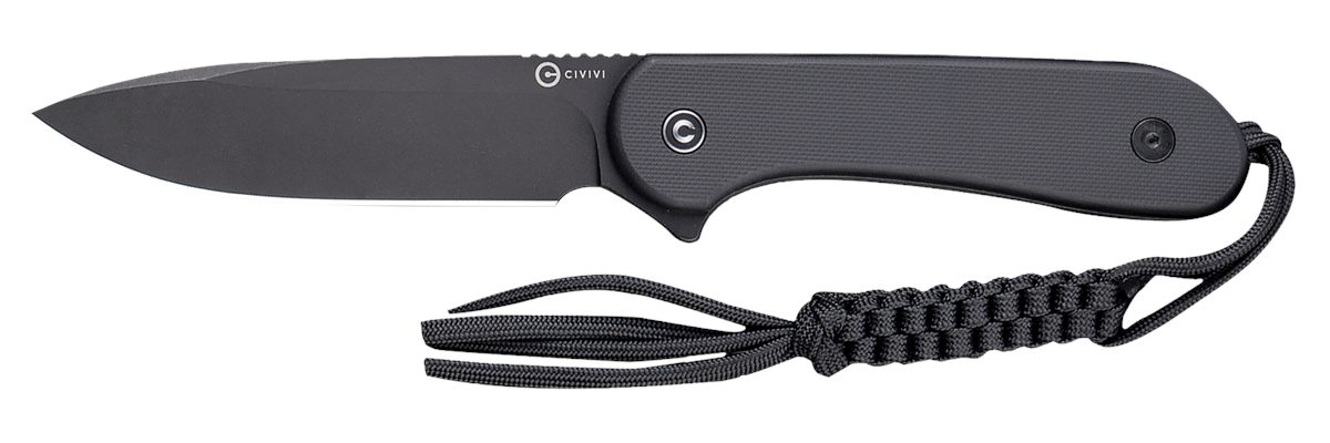 Civivi Knives C2105A Elementum 3.98in Fixed Plain Black Stonewashed D2 Stee