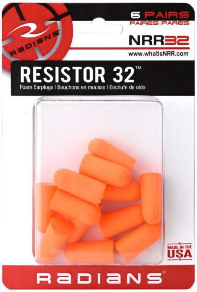 Radians Foam Earplugs Uncorded Six Pack, 6 Pairs of in a Blister - one Size view 3