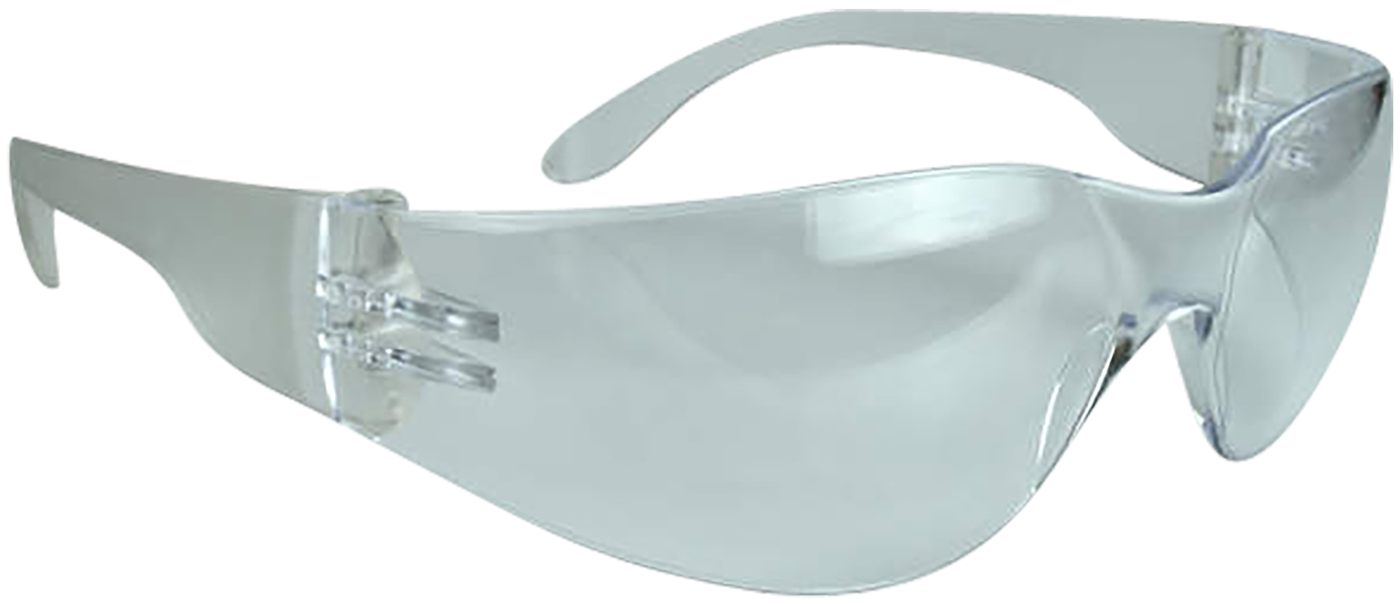Radians Clear Safety Glasses, Scratch-Resistant, Wraparound, One Size