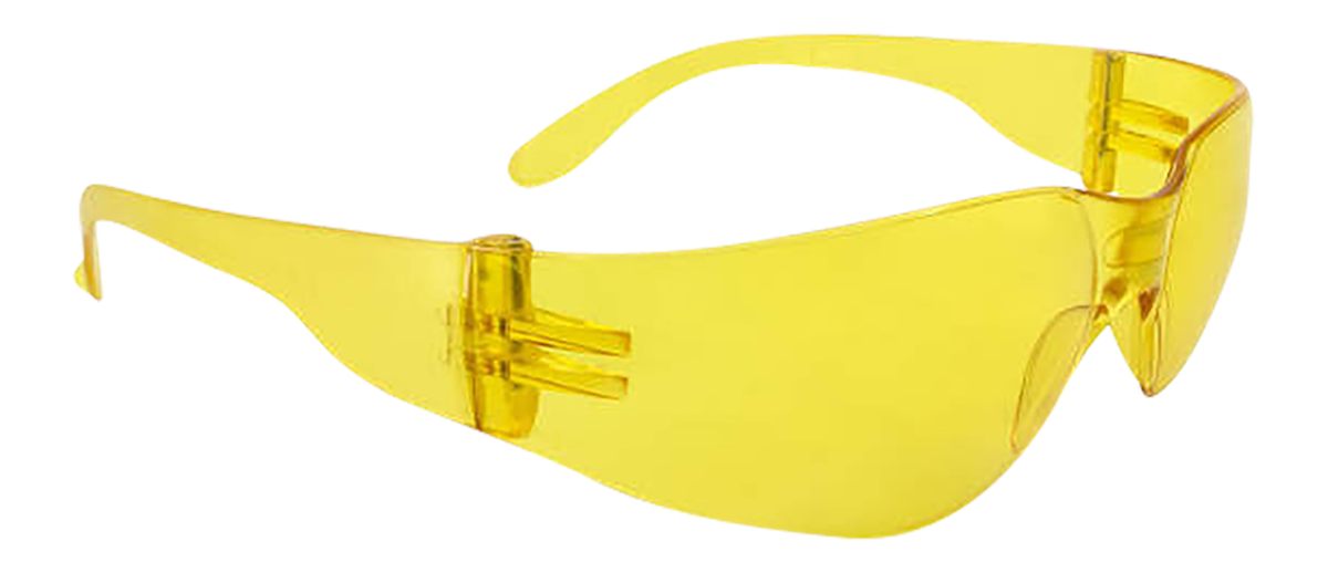 Radians Amber Safety Glasses, Scratch-Resistant, Wraparound