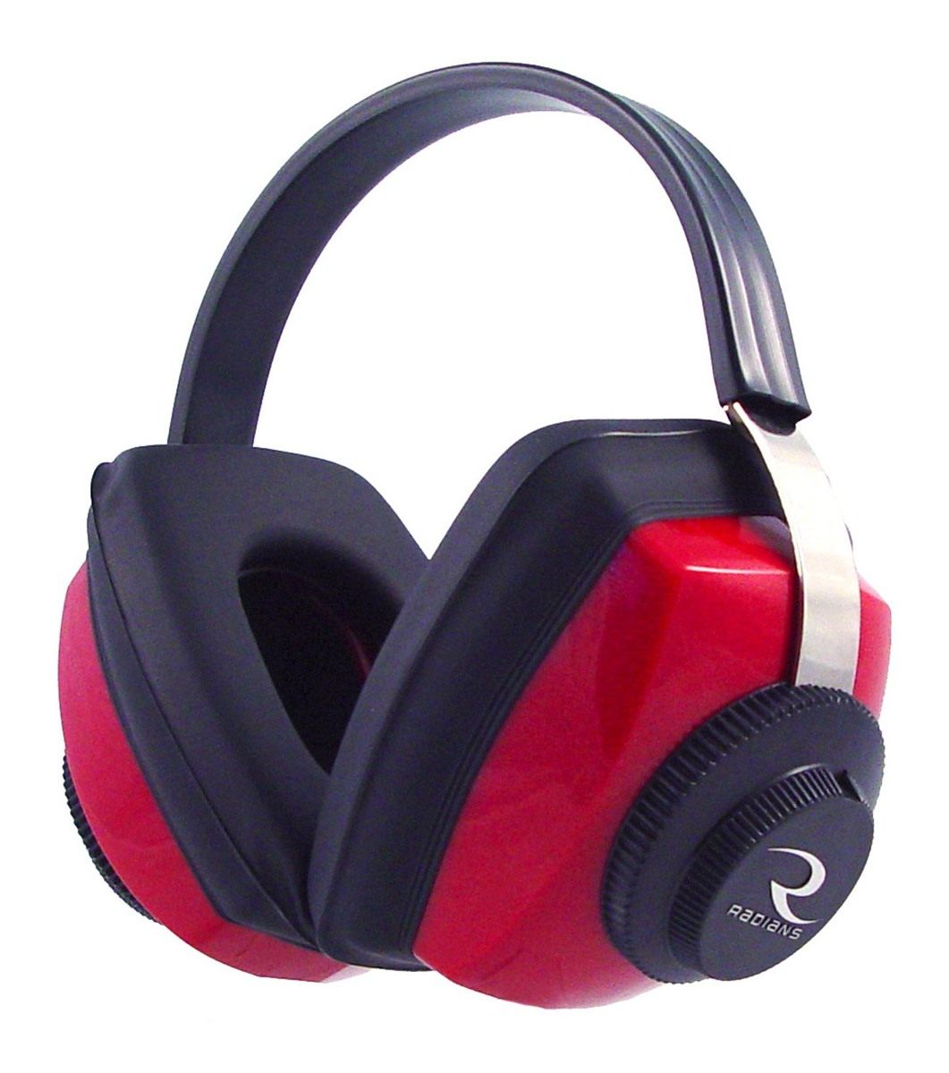 Radians Competitor Multiposition Red Earmuffs, earcups, one Size view 2