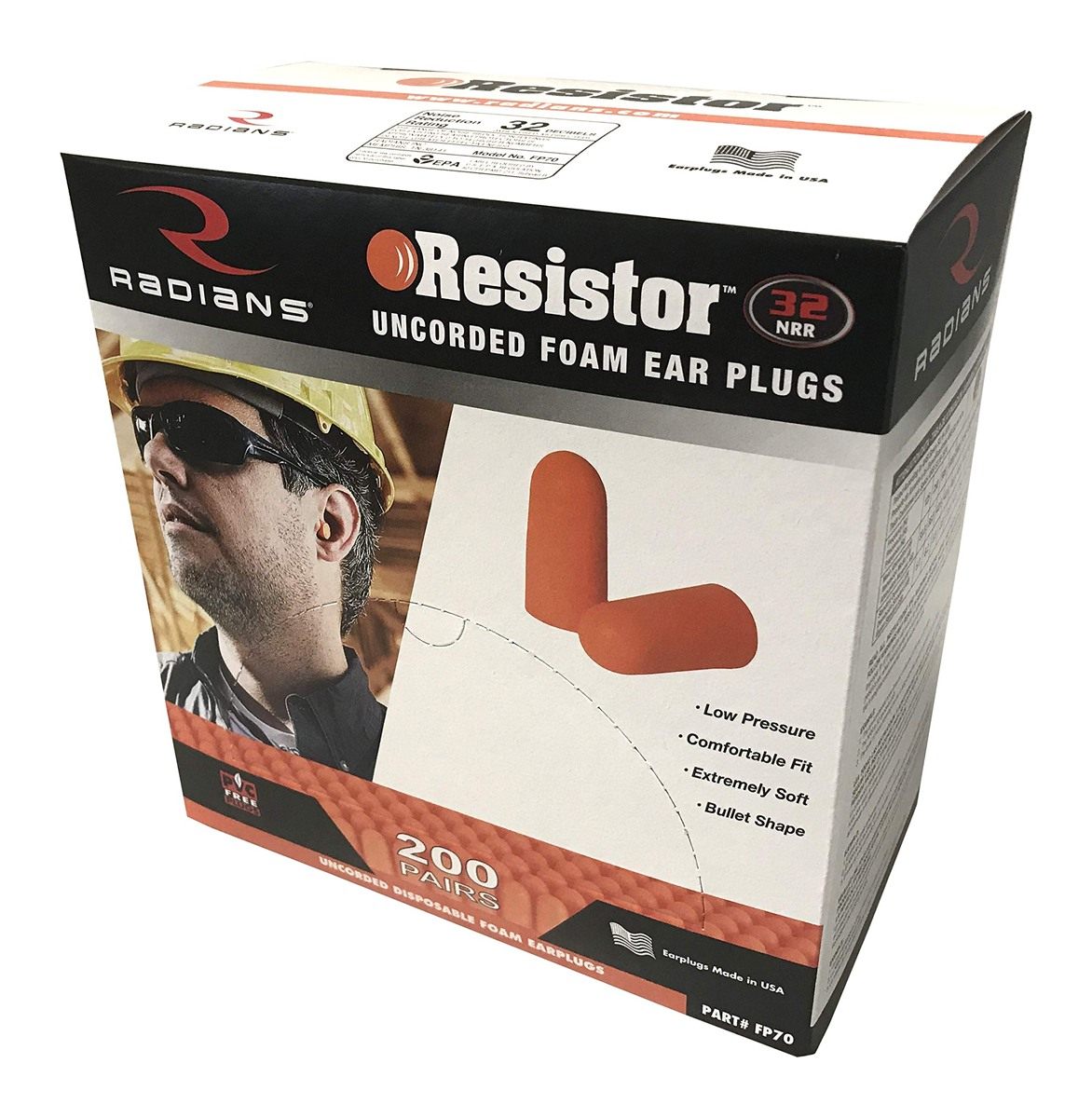 Radians unisex adult Uncorded Industrial Safety Ear Plugs, Multi