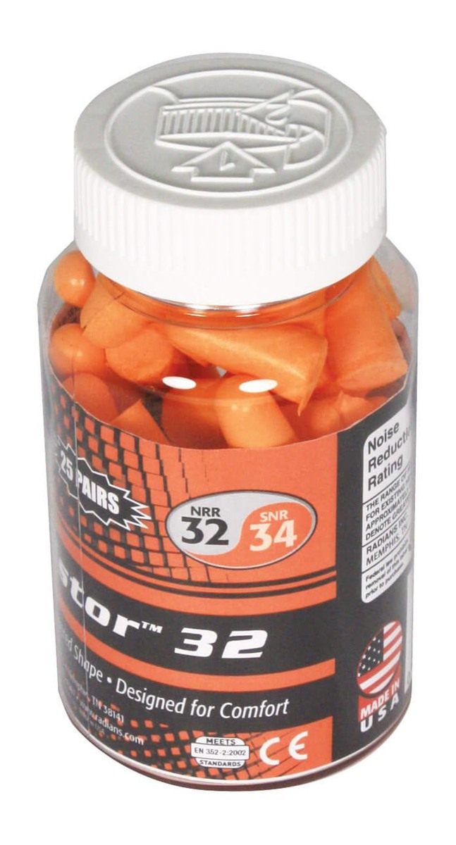 Radians 25 Pair Disposable Uncorded Foam Earplugs, Orange (FP70RD/25) view 2