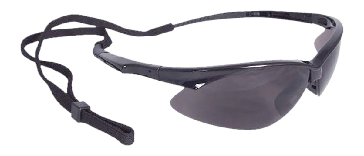 Radians Outback Glasses, Black Smoke Lens, with Cord White